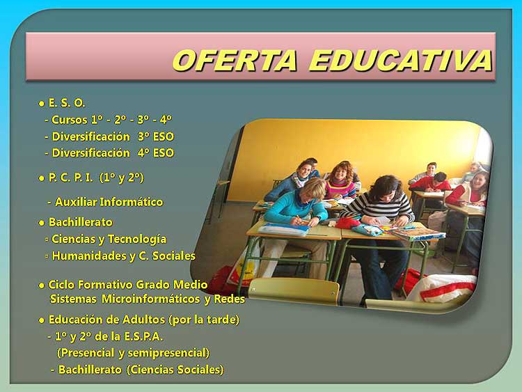 Oferta Educativa IES Arroyo Hondo