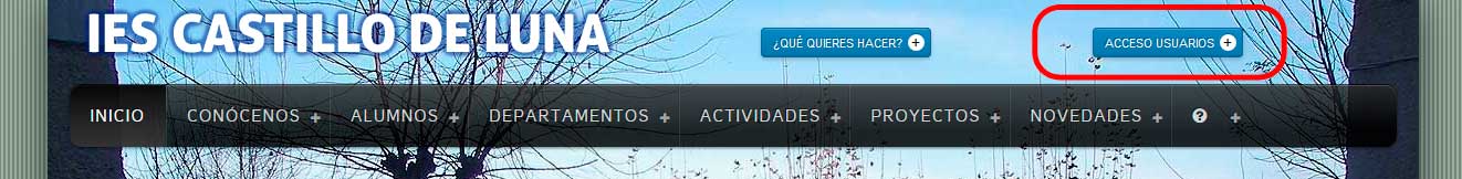 Botón de Acceso de Usuarios a la web.