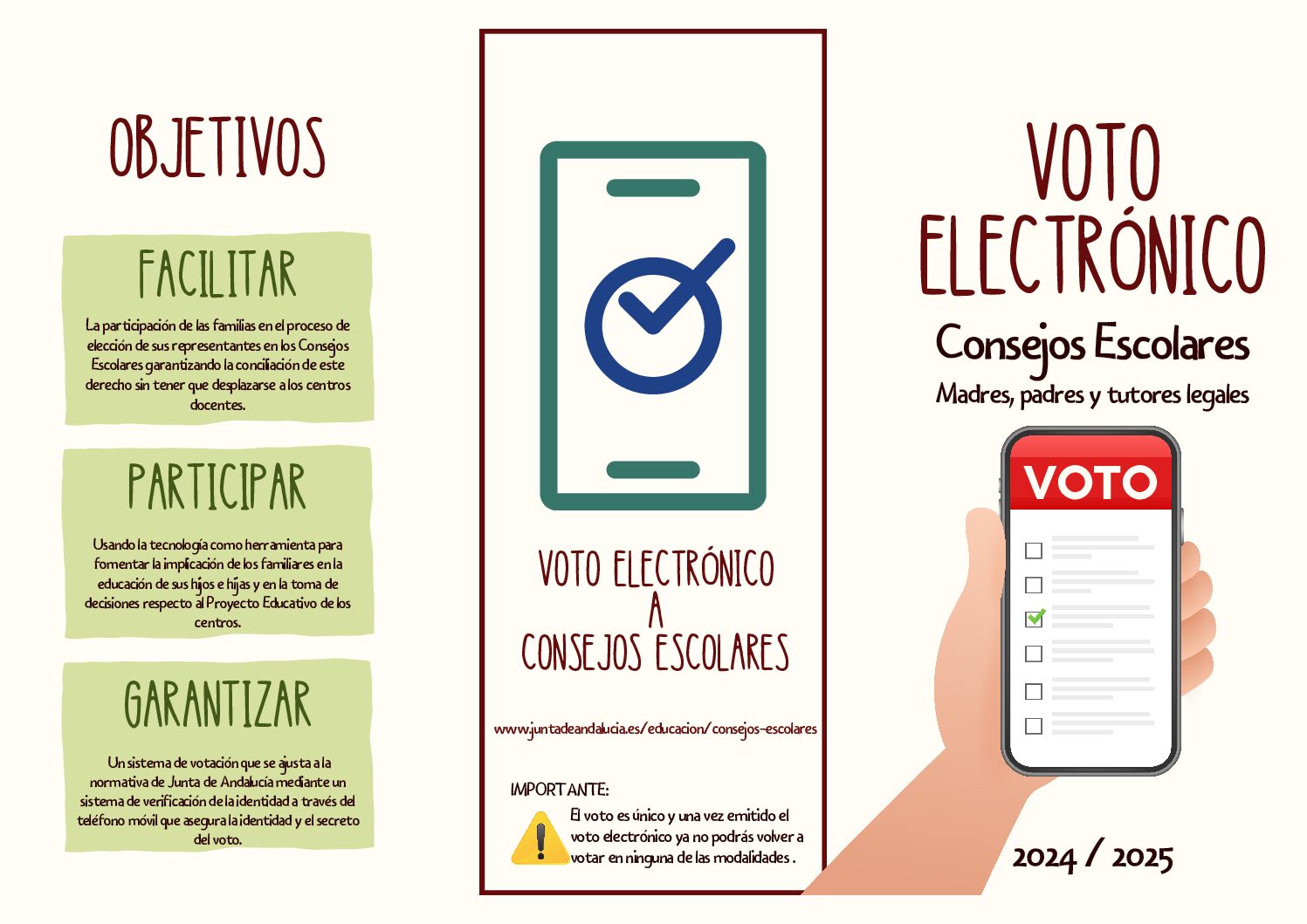 Folleto tríptico Voto Electrónico